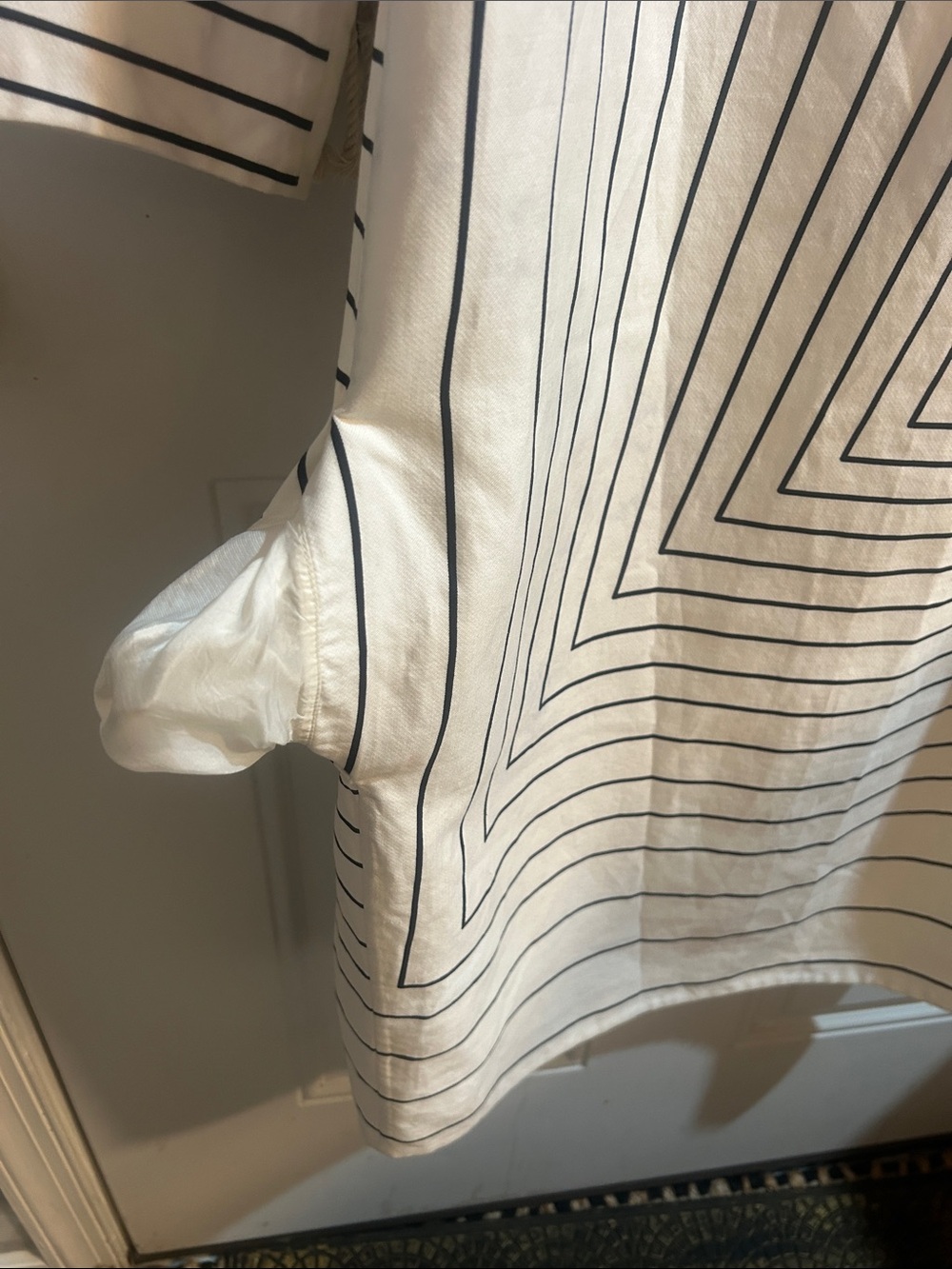 Trapezoid Square-Print Double Face Egg Shape Dress - Picture 5 of 10